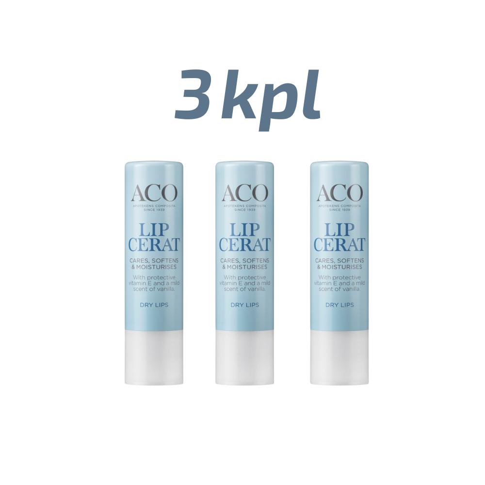 ACO FACE LIP CERAT 4,6 g säästöpakkaus 3kpl