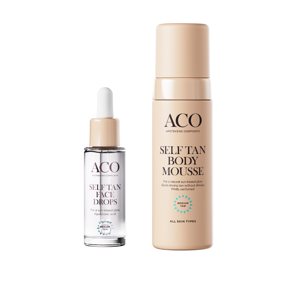 ACO Self Tan Face Drops & Self Tan Body Mousse