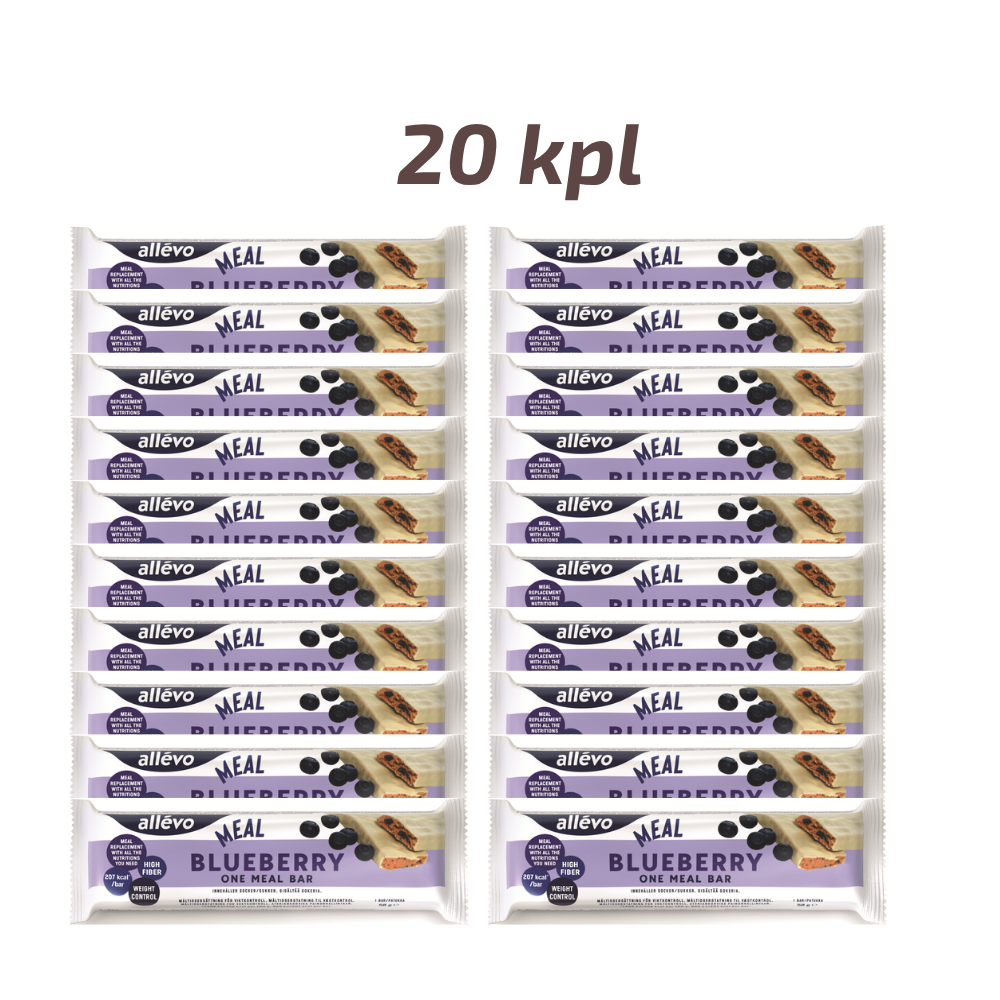 Allevo Meal Mustikka säästöpakkaus 20 x 58 g
