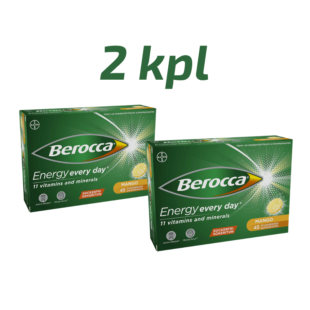 Berocca Energy Mango poretabletti 2 x 45 tbl.