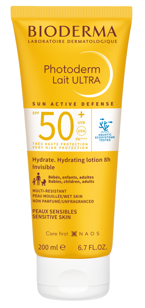 Bioderma Photoderm Lait Ultra SPF50+ T aurinkosuojavoide koko perheelle 200 ml