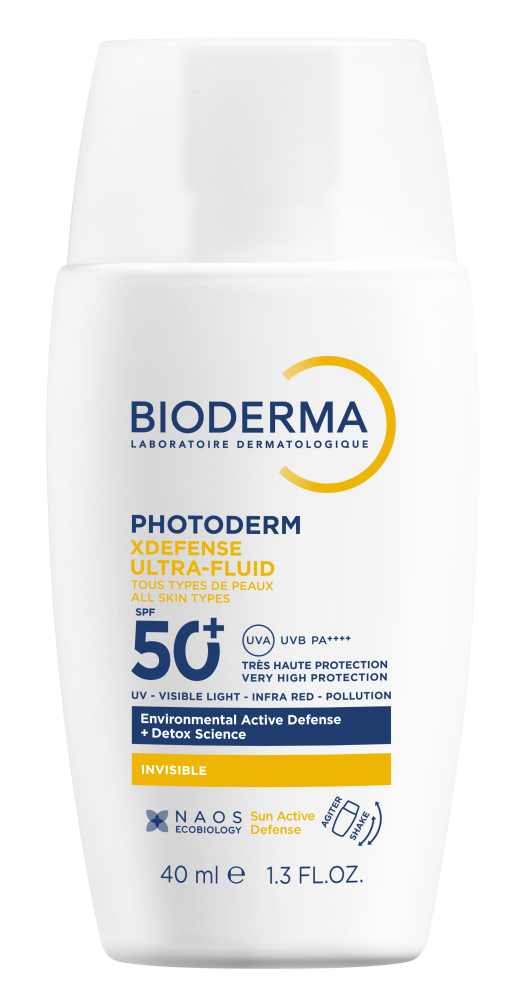 Bioderma Photoderm Xdefense Ultrafluid SPF50+ Invisible kevyt aurinkosuojavoide kasvoille 40 ml