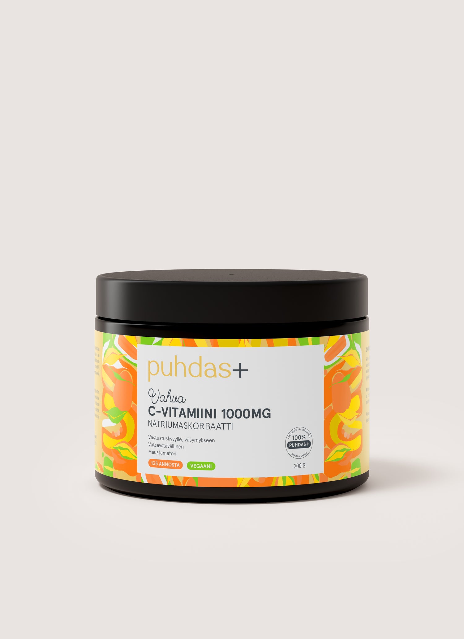 Puhdas+ C-vitamiinijauhe 1000 mg 200 g