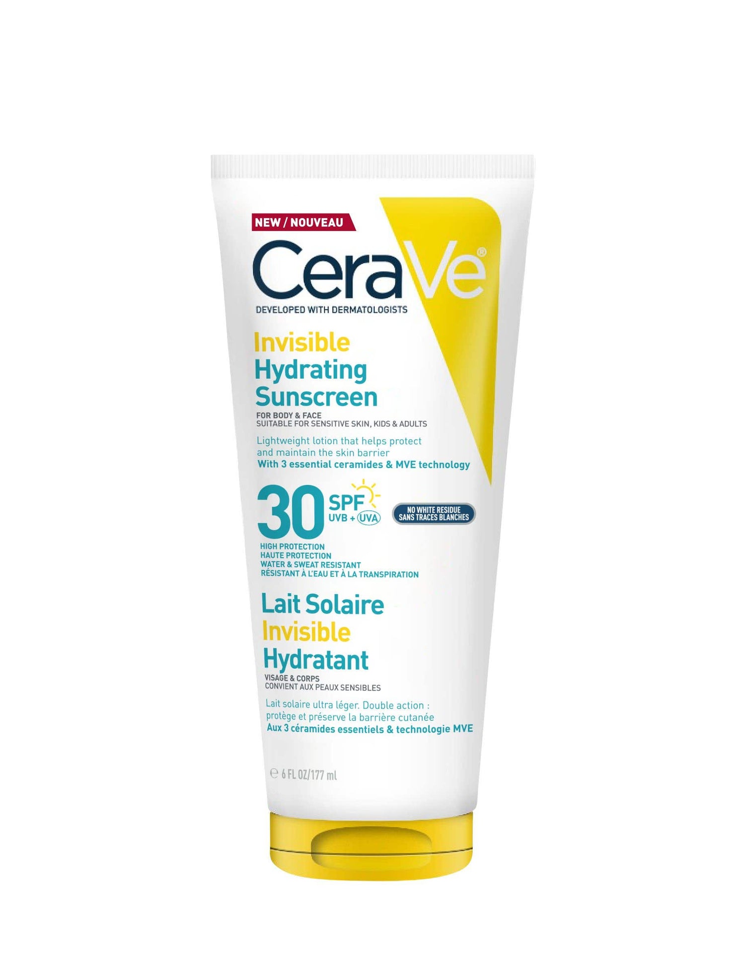 CeraVe Invisible Hydrating Sunscreen SPF30 aurinkosuojavoide vartalolle ja kasvoille 177ml