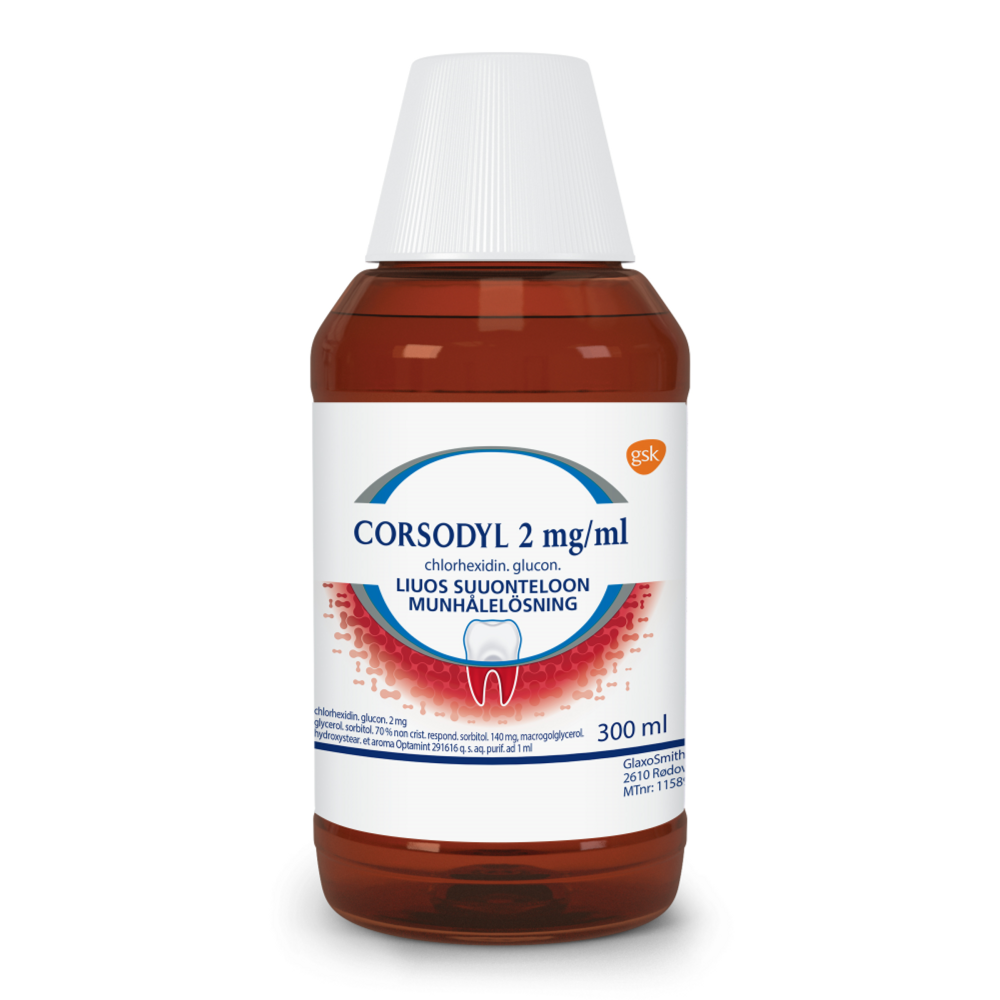 Corsodyl 2 mg/ml -liuos suuonteloon