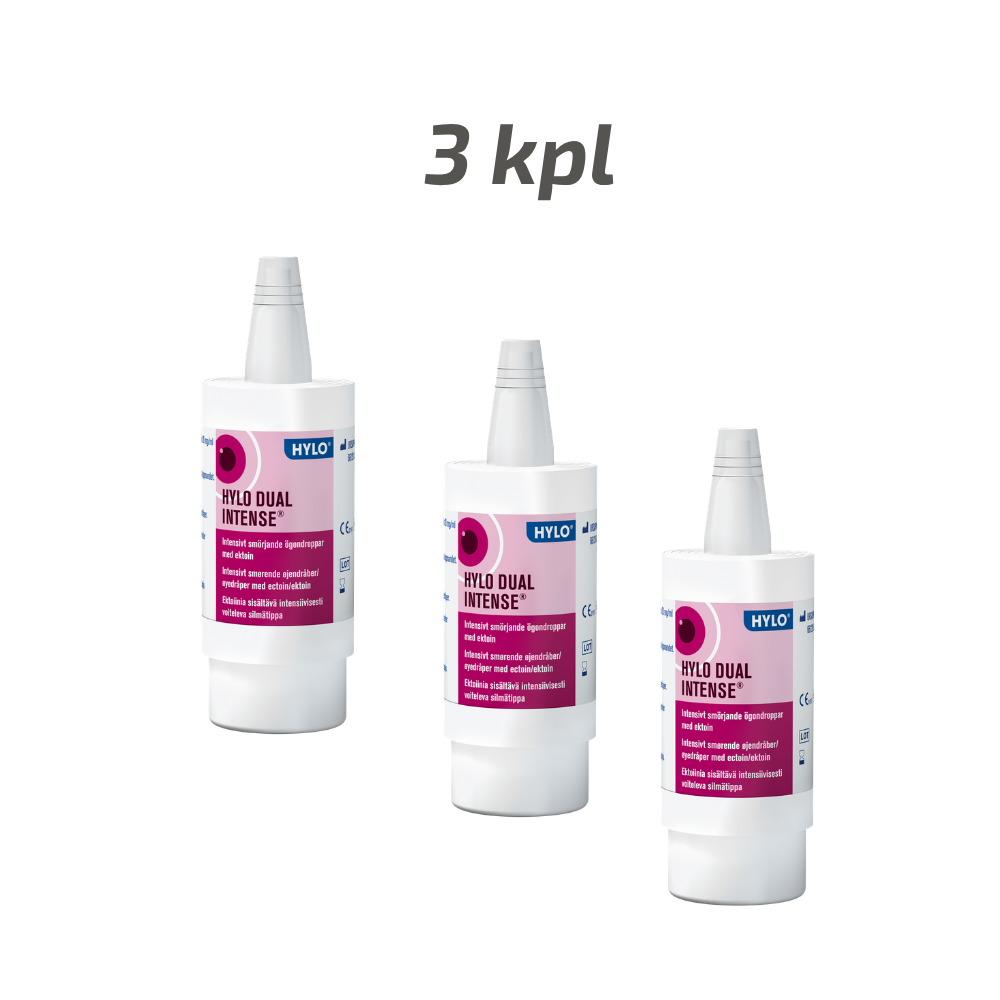 HYLO Dual Intense 0,2% silmätipat säästöpakkaus 3 x 10 ml