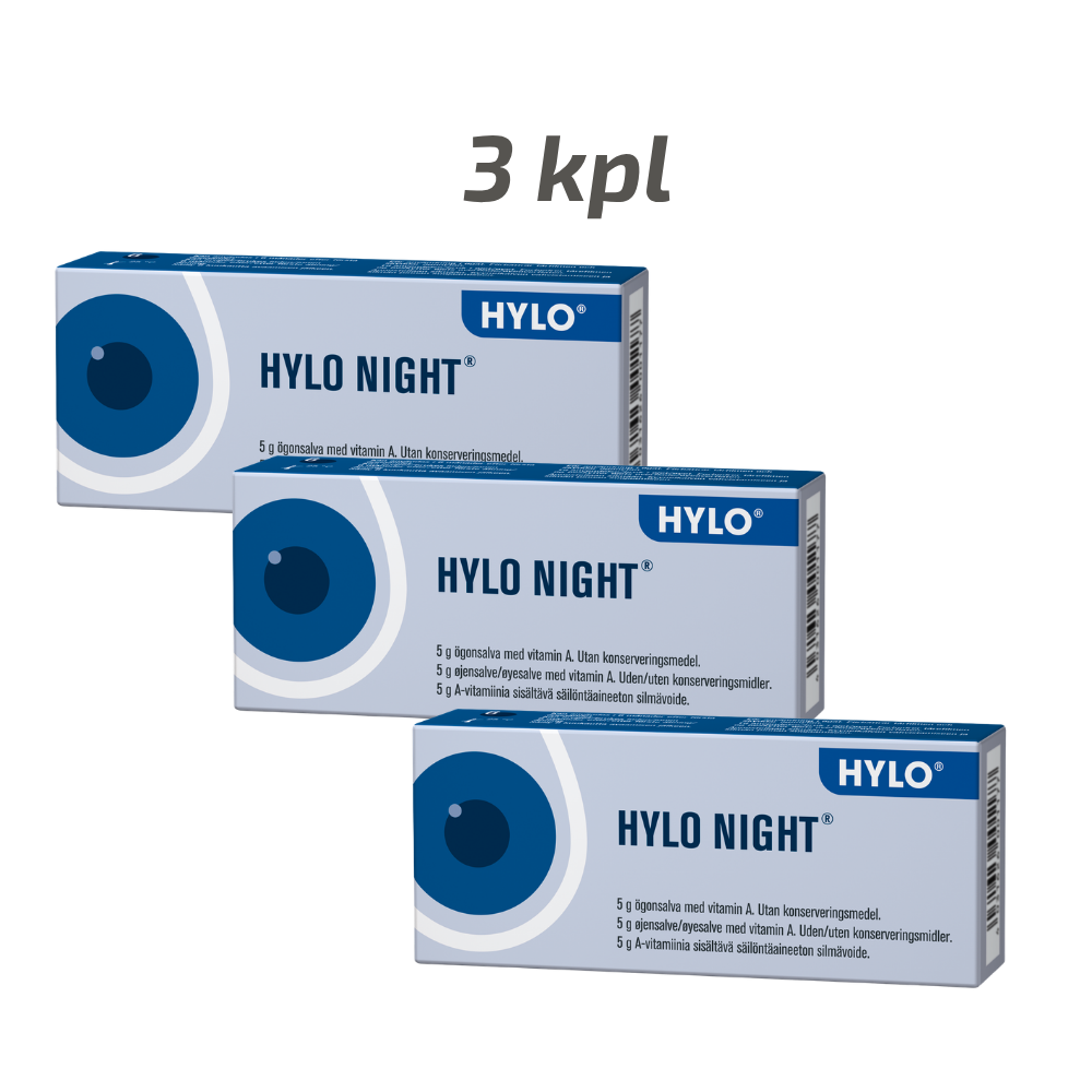 Hylo Night silmävoide säästöpakkaus 3 x 5 g