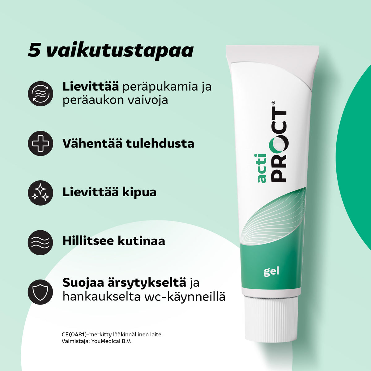 ActiProct geeli + asetin 30 g -Peräpukamien oireisiin
