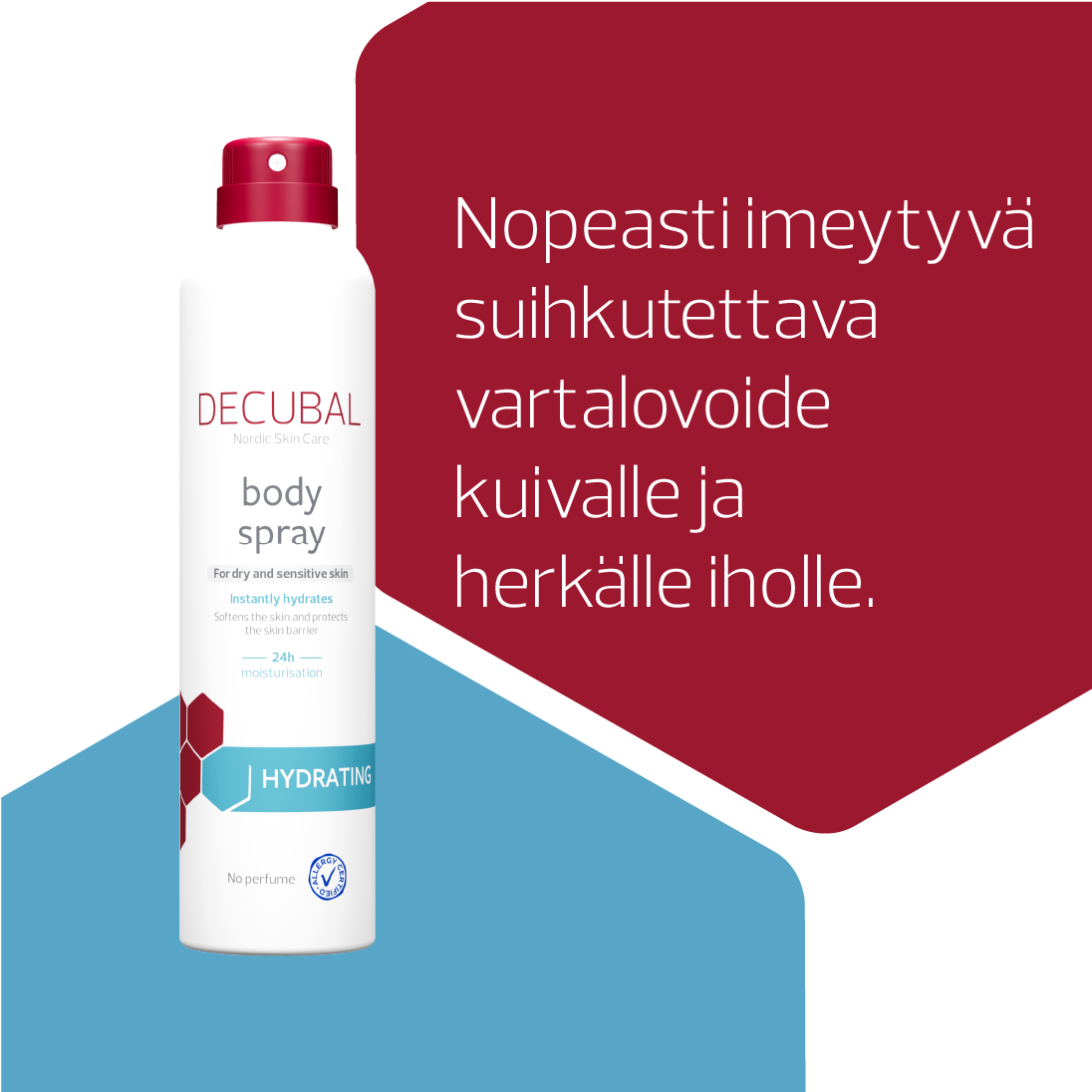 Decubal Hydrating Body Spray suihkutettava vartalovoide 200 ml