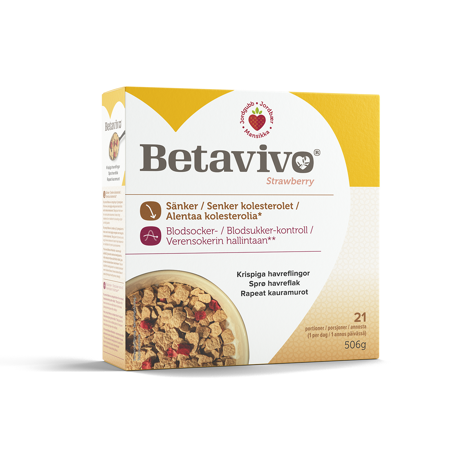 Betavivo Strawberry kauramurot 506 g - auttaa alentamaan kolesterolia