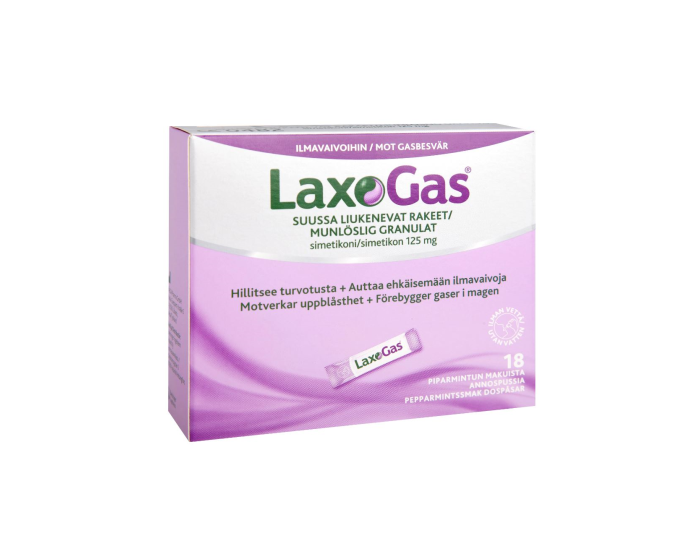 LaxoGas 125mg  Ilmavaivoihin 18 annospussia