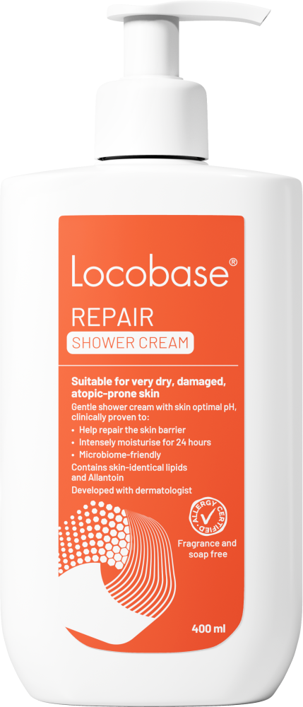 Locobase Repair Shower Cream 400 ml - hoitava ja kosteuttava pesuvoide