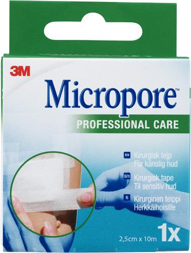 MICROPORE C1530SP1 VALKOINEN 25MMX10M