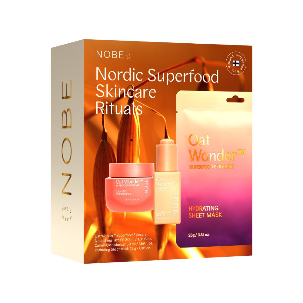 NOBE Oat Superfood Skincare set: Face oil, Cream + Sheet mask 1 kpl