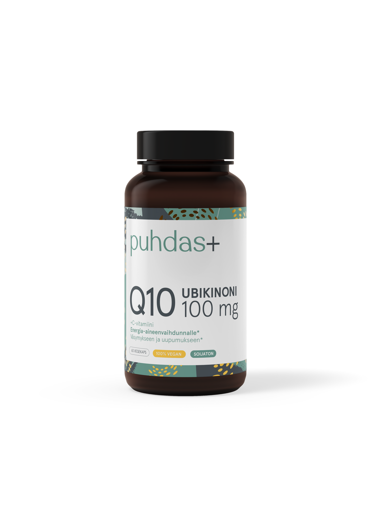 Puhdas+ CoQ10 Ubikinoni 100 mg + C-vitamiini 60 kapselia