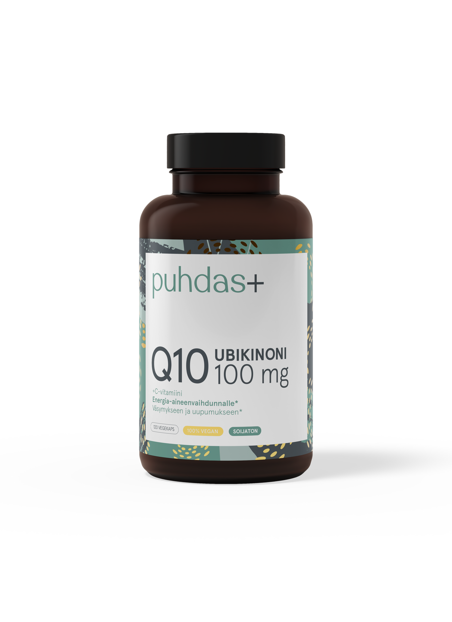 Puhdas+ CoQ10  Ubikinoni 100 mg + C-vitamiini 120 kapselia