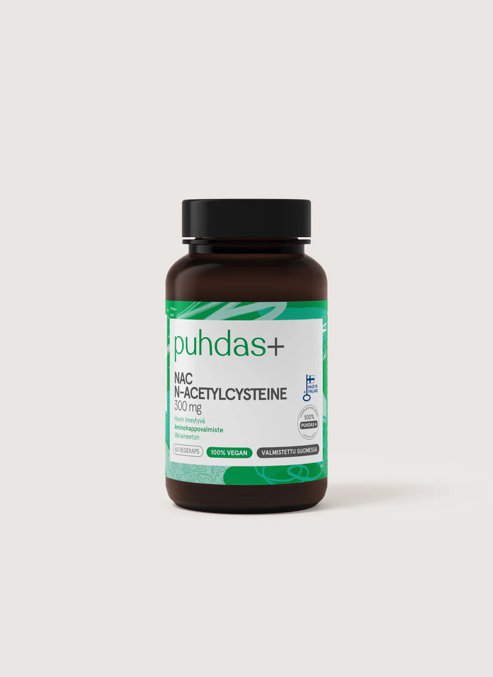Puhdas+ NAC N-asetyylikysteiini 300 mg 60 kapselia