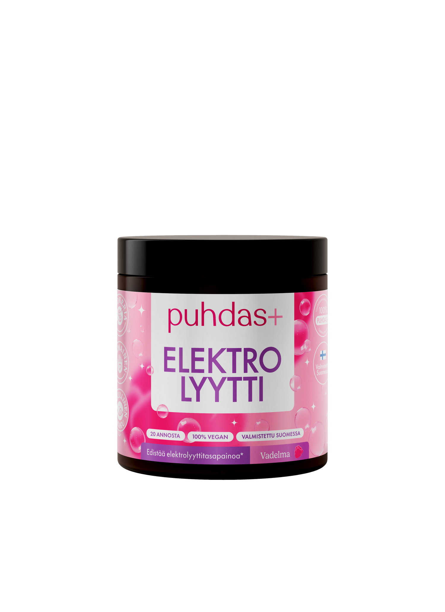 Puhdas+ Elektrolyyttijauhe Vadelma 120 g