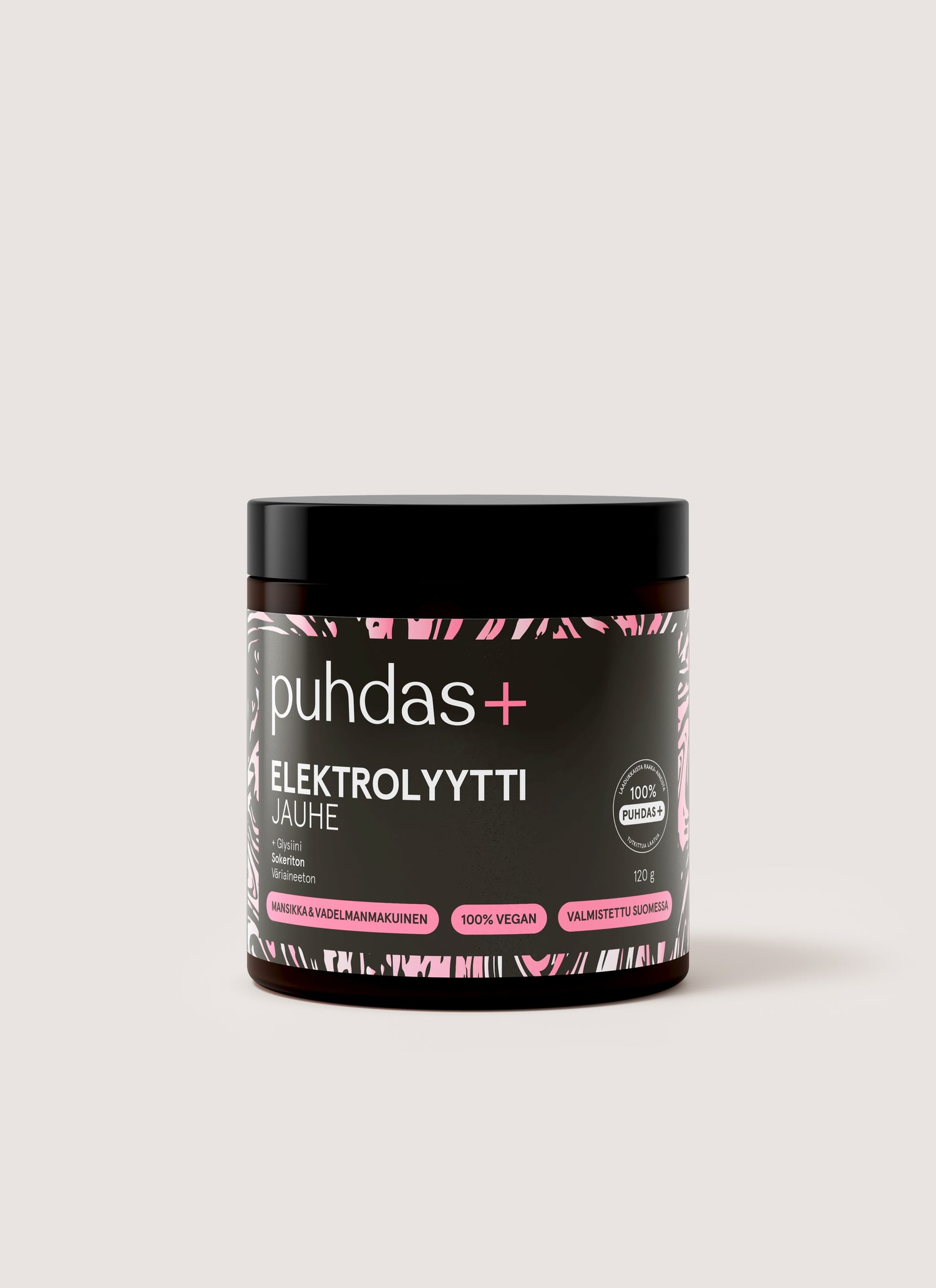 Puhdas+ Elektrolyyttijauhe 120 g  Mansikka-Vadelma