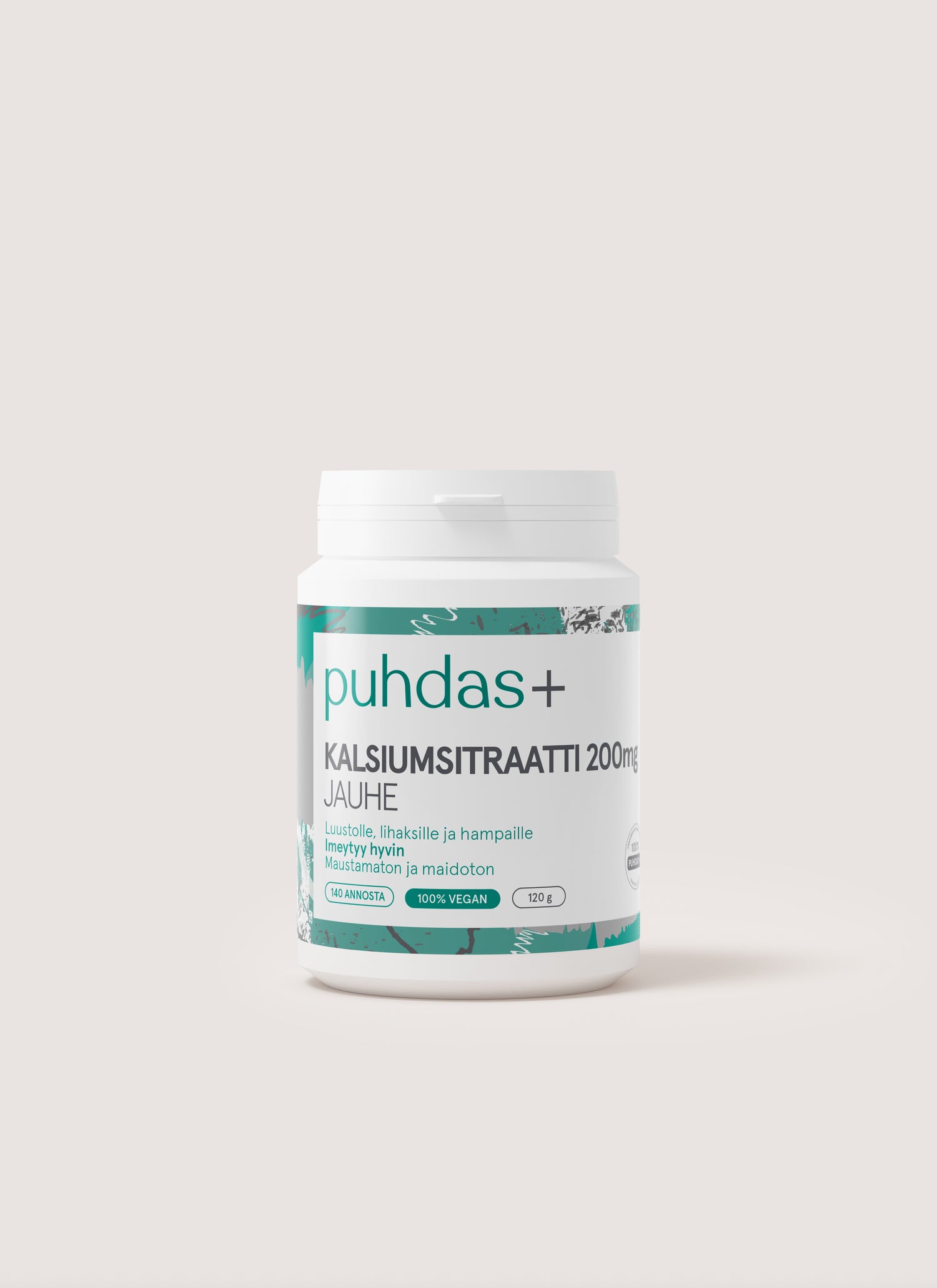 Puhdas+ Kalsiumsitraatti 200 mg 120 g