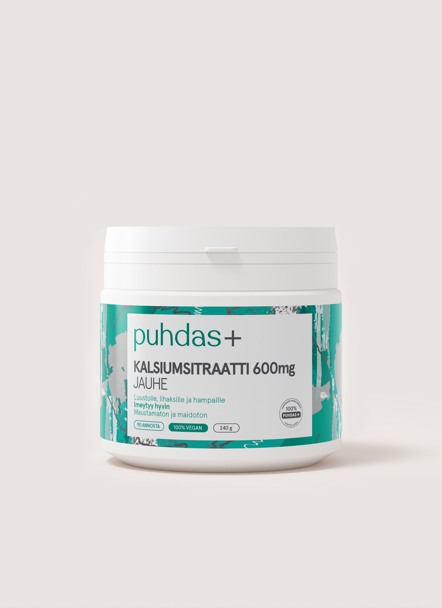 Puhdas+ Kalsiumsitraatti 600 mg 240 g