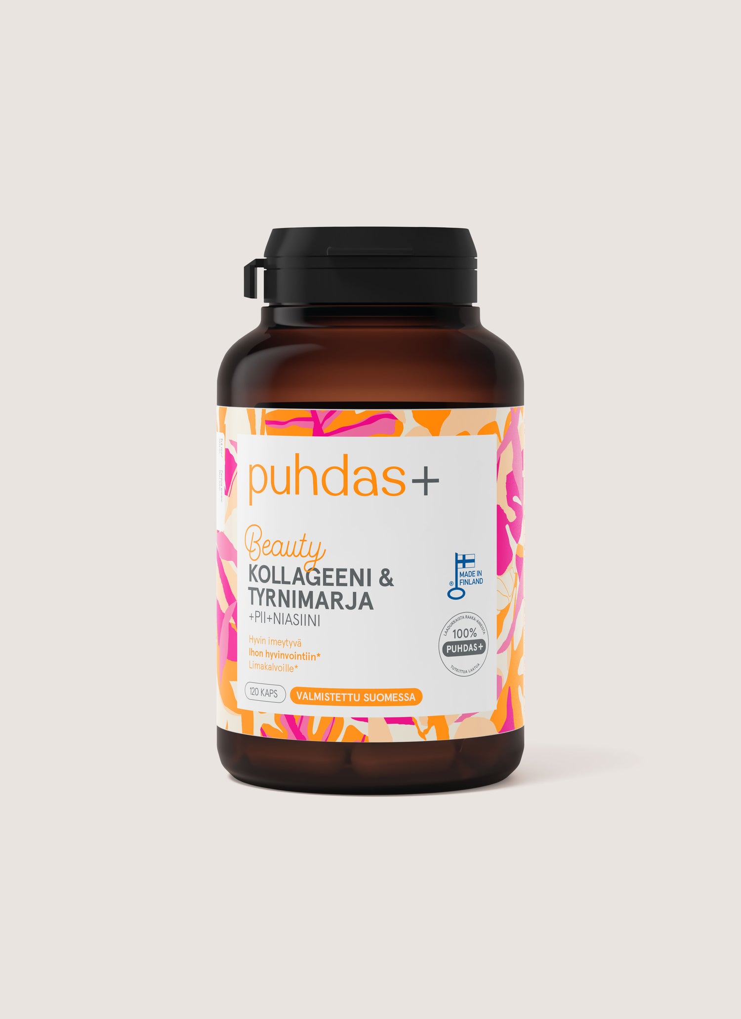 Puhdas+ Beauty Kollageeni & Tyrnimarja 120 kaps