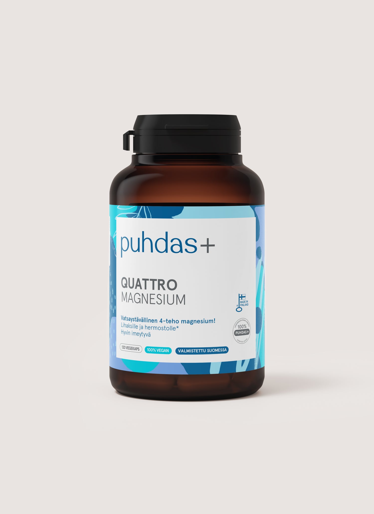 Puhdas+ Quattro Magnesium 120 vegekapselia