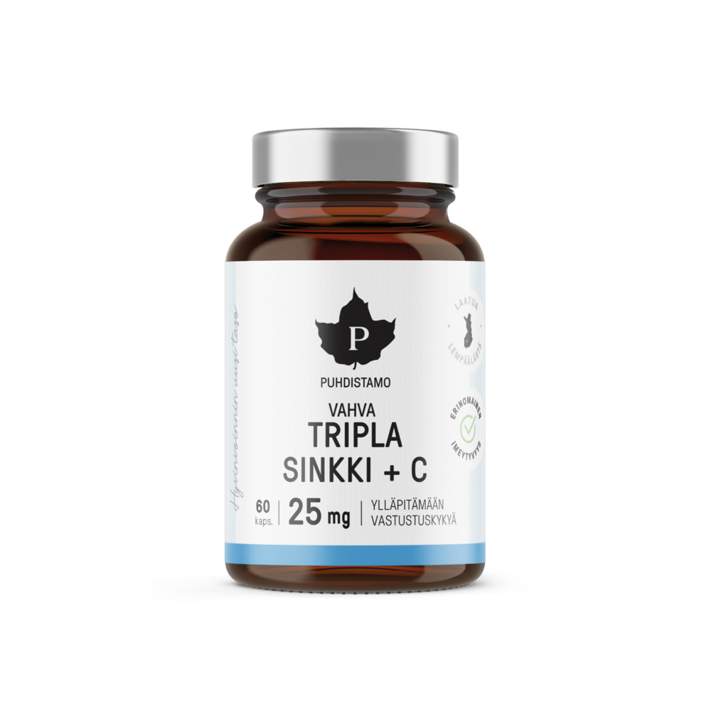 Puhdistamo Tripla Sinkki 25mg 60 kaps