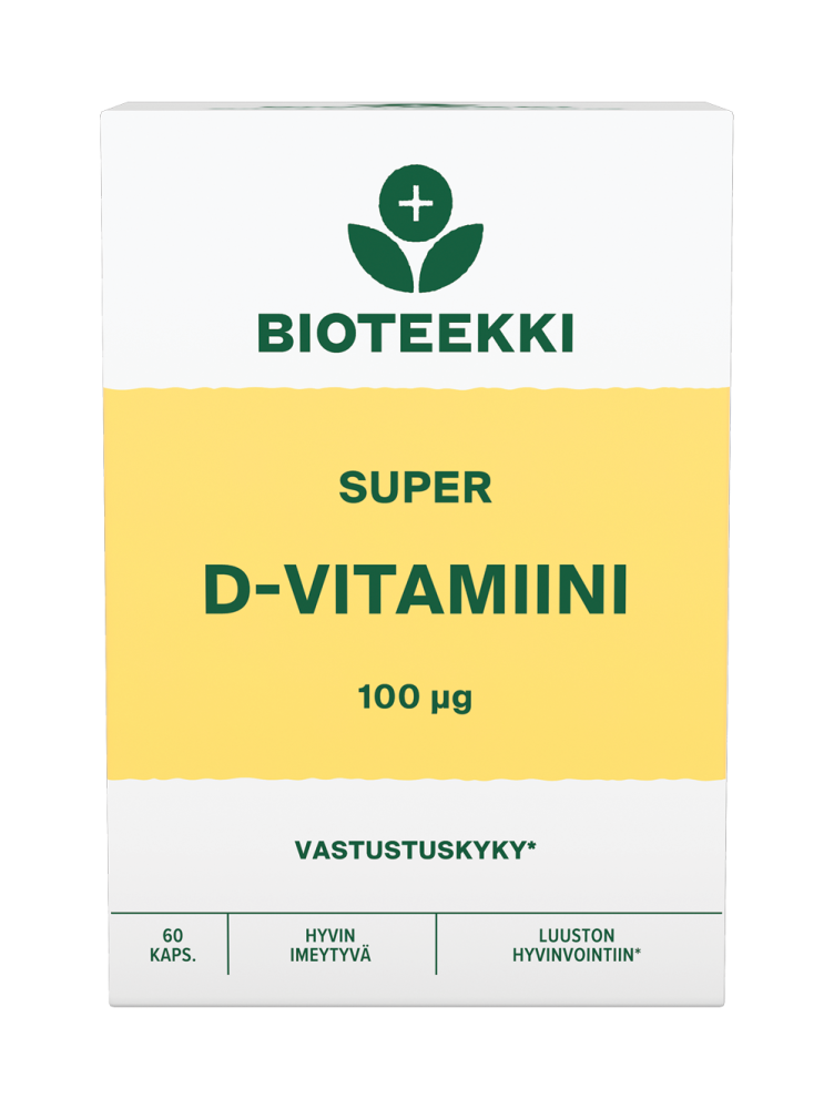 SUPER D-VITAMIINI 100 MIKROG 60 kapselia