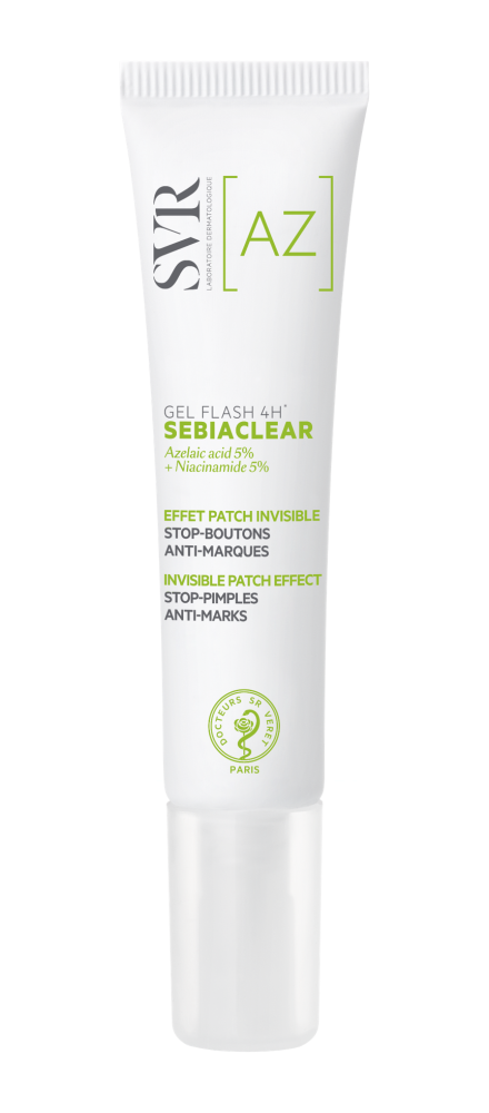 SVR Sebiaclear gel Flash4H näkymätön geelilaastari epäpuhtauksille 15 ml