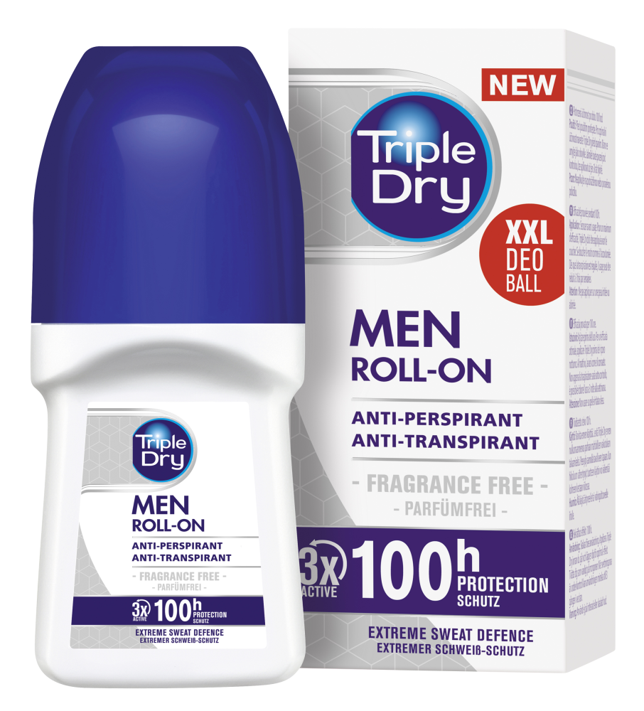 Triple Dry 100h Men antiperspirant roll-on tuoksuton 50 ml