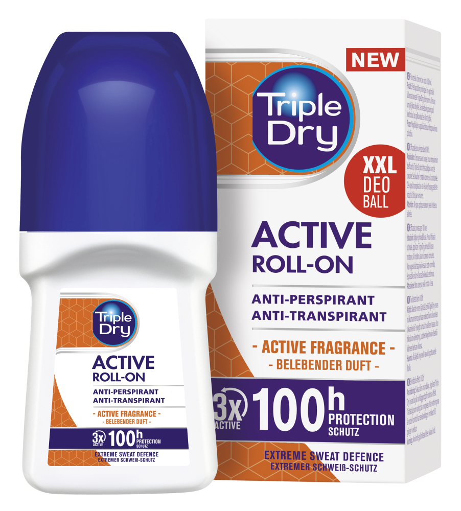 Triple Dry 100h Active Men antiperspirant roll-on tuoksu 50 ml