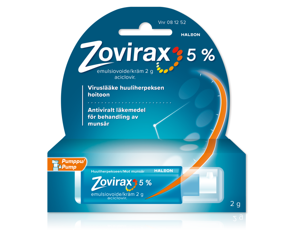 ZOVIRAX 5 % emulsiovoide tuubi/pumppu 2 g