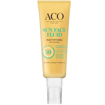 ACO Sun Face Fluid SPF50+ Mattifying -mattapinnan jättävä aurinkovoide kasvoille