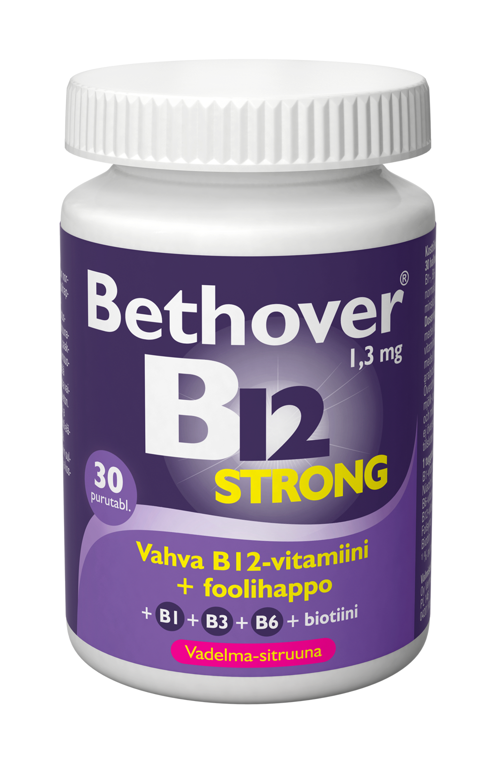 Bethover B12 vahva Vadelma-sitruuna 30 tbl