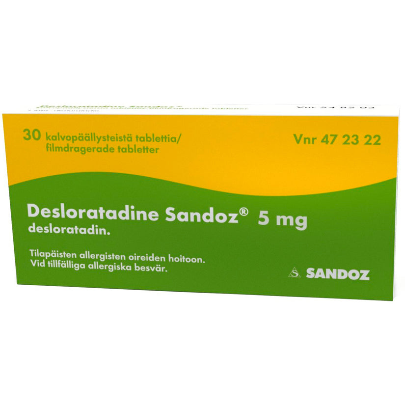 Desloratadine Sandoz 5 mg tabletti - eri kokoja