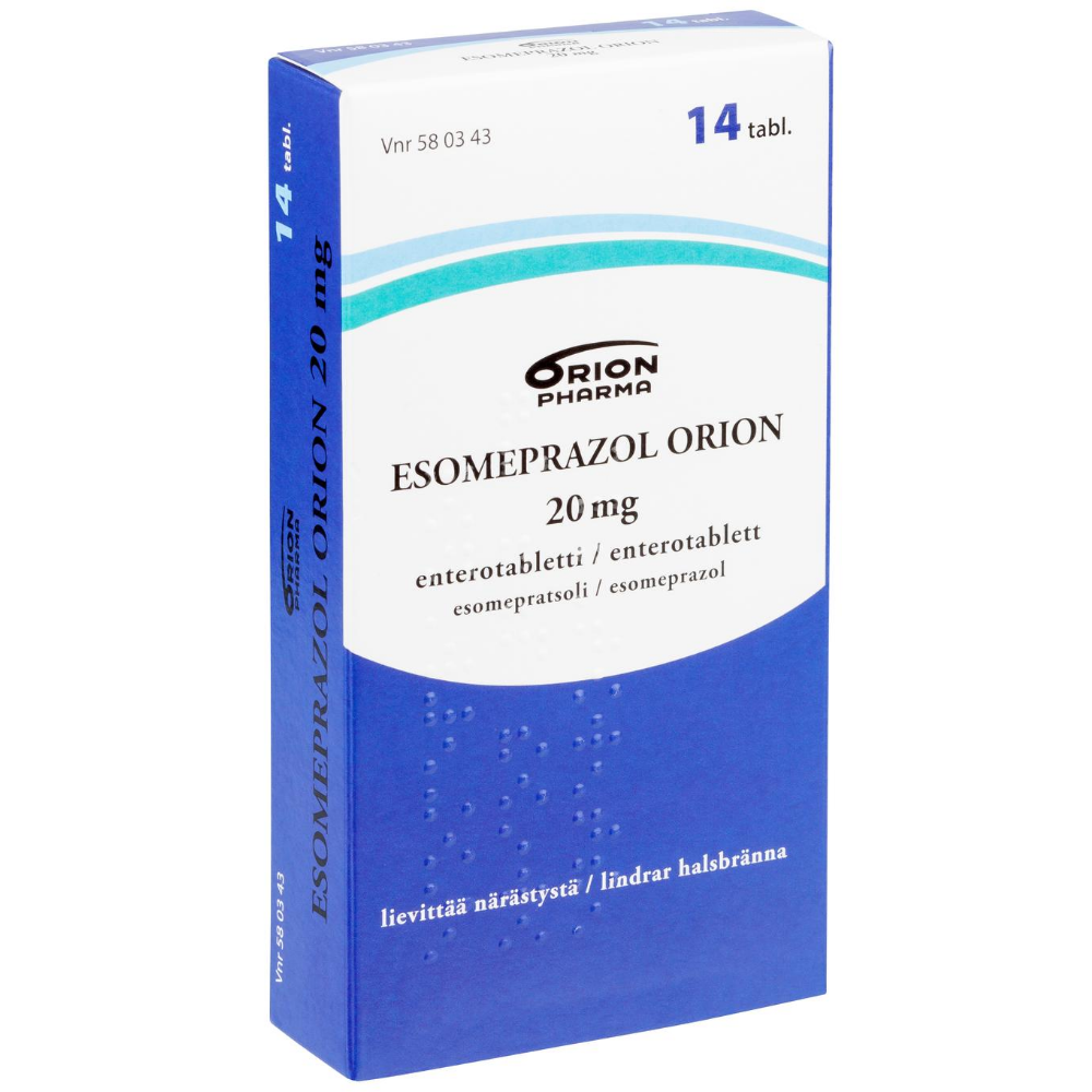 Esomeprazol Orion 20 mg tabletti