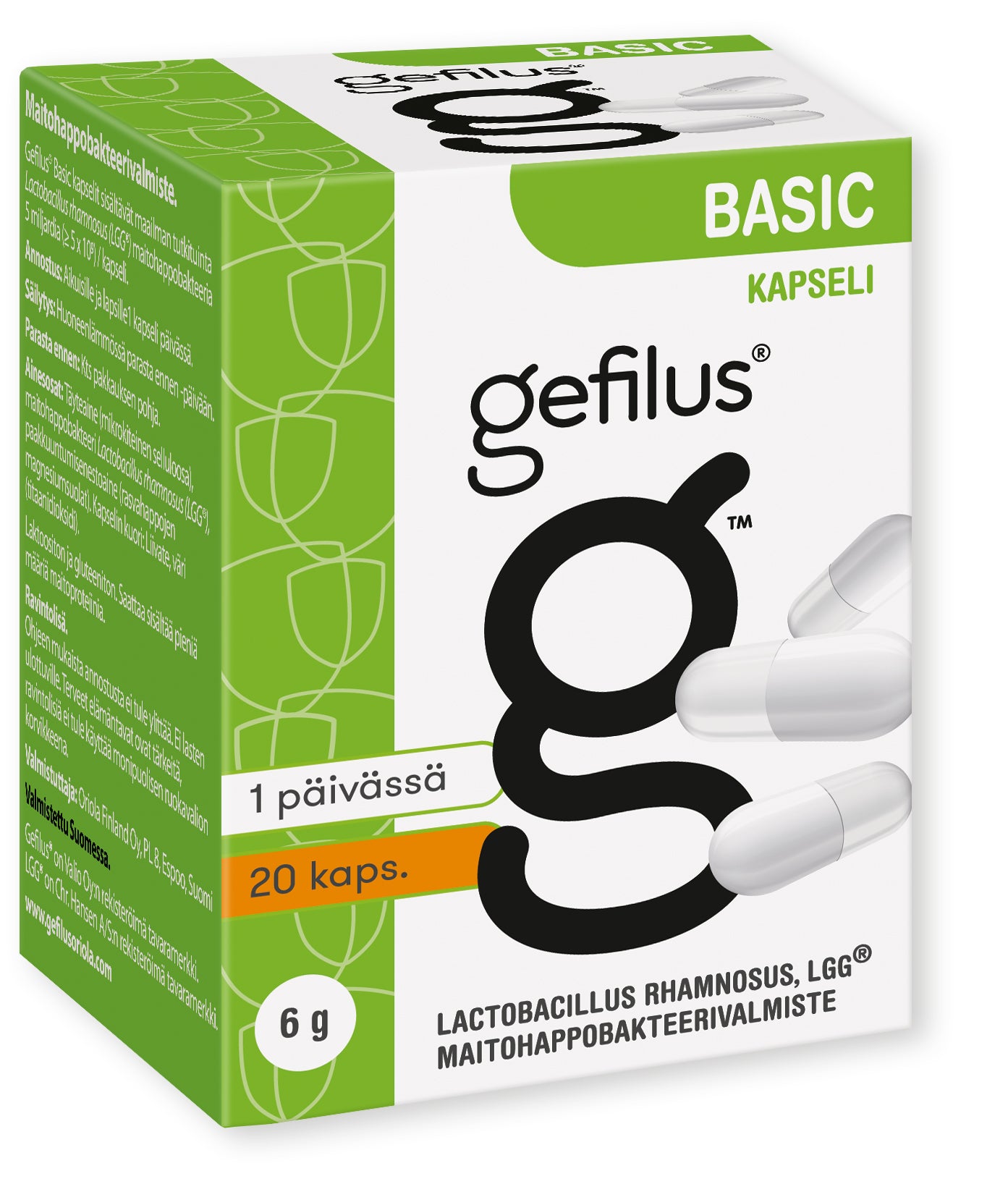 Gefilus Basic kapselit - eri kokoja