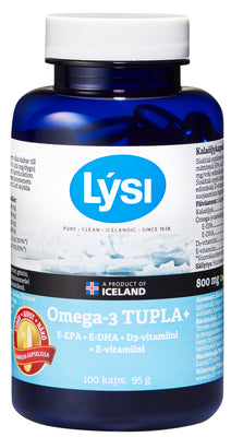 Lysi Omega-3 Tupla+ 100 kaps