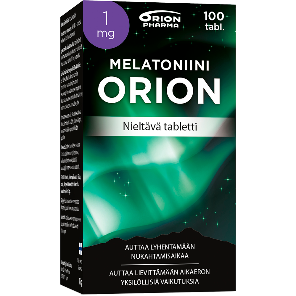 Melatoniini Orion 1 mg nieltävä tabletti 100 tabl