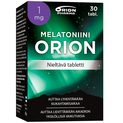 Melatoniini Orion 1 mg nieltävä tabletti