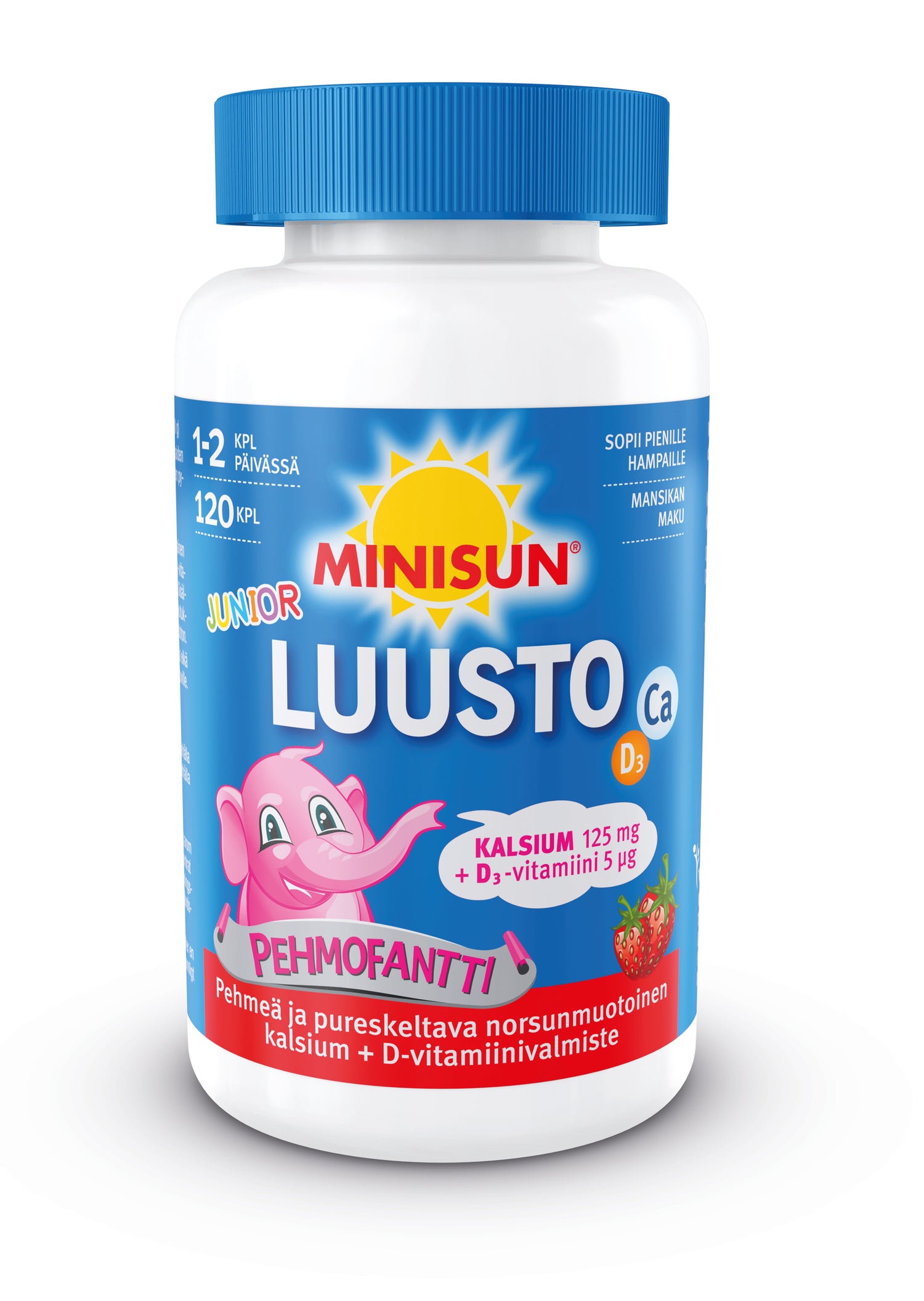 Minisun Pehmofantti Luusto Junior 120 purutablettia