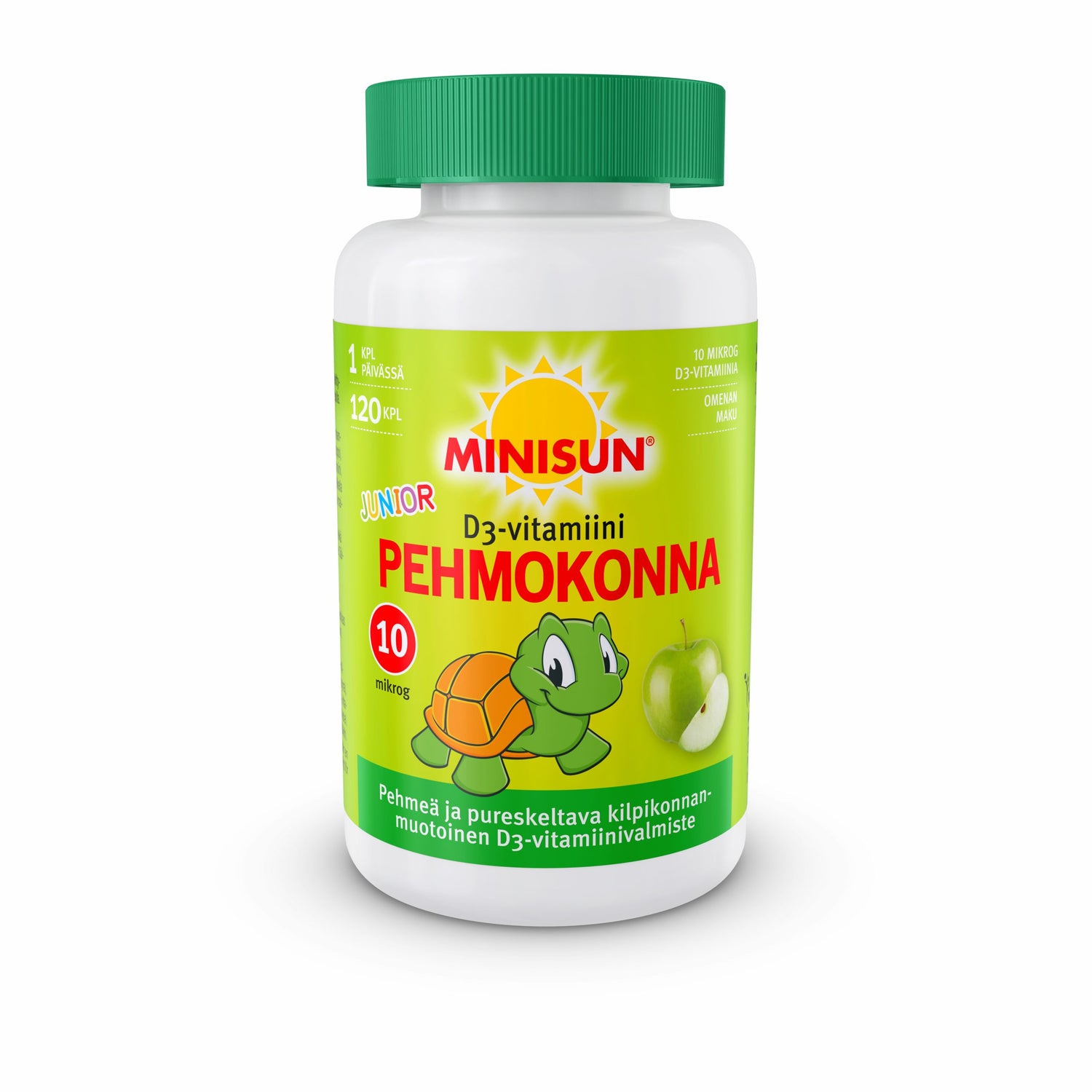 Minisun D-vitamiini Pehmokonna Junior 120 kpl