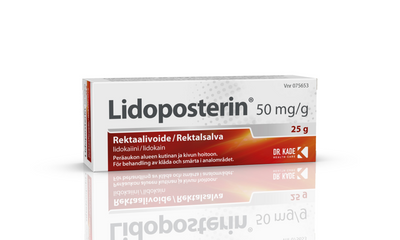 Lidoposterin 50 mg/g rektaalivoide (asetin) 25 g