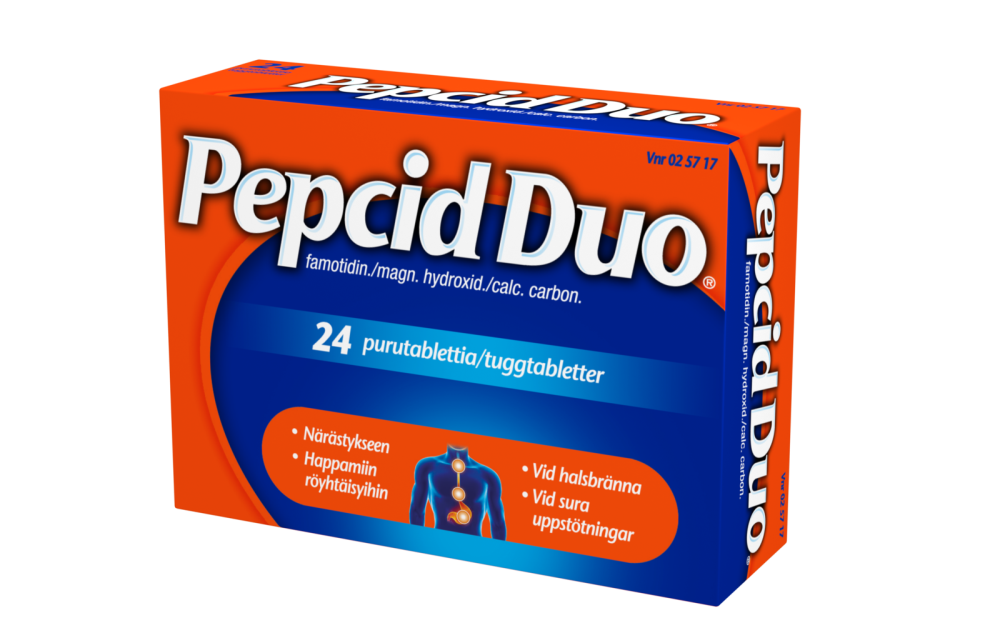 PEPCID DUO -tabletit eri kokoja