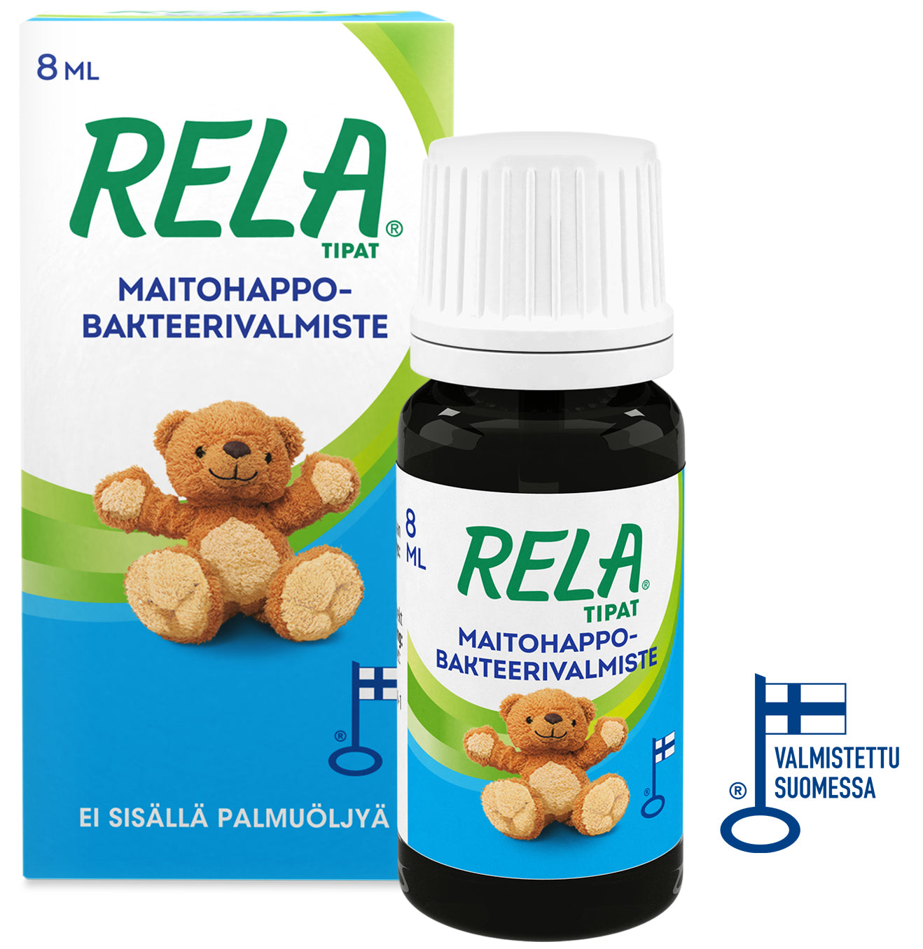 Rela tipat -maitohappobakteeri 8 ml