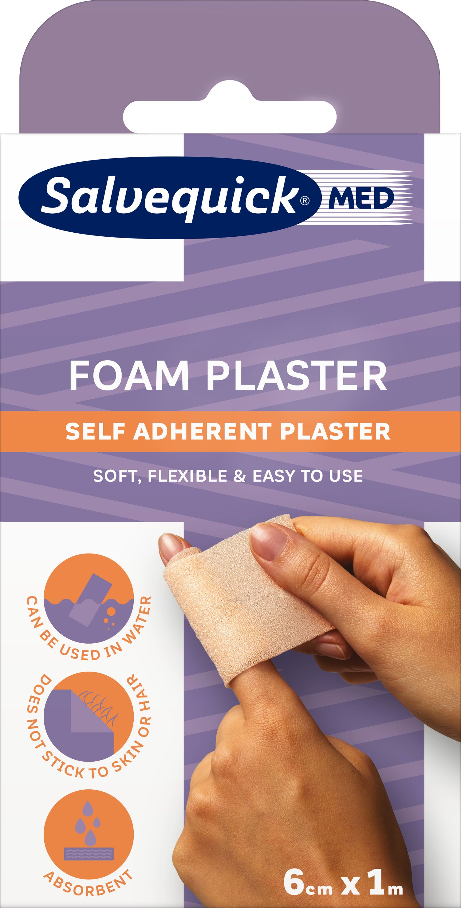 Salvequick MED Foam Plaster 6cmx1m