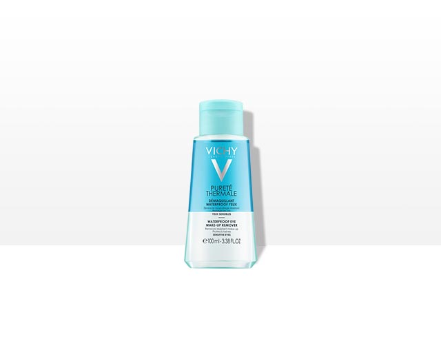 Vichy Purete Thermale silmämeikinpoistoaine vedenkestävälle meikille