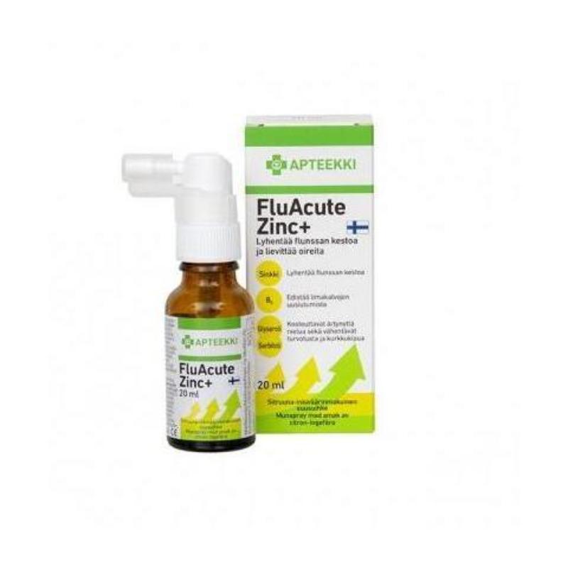 Apteekki FluAcute Zinc+ Sitruuna-inkivääri