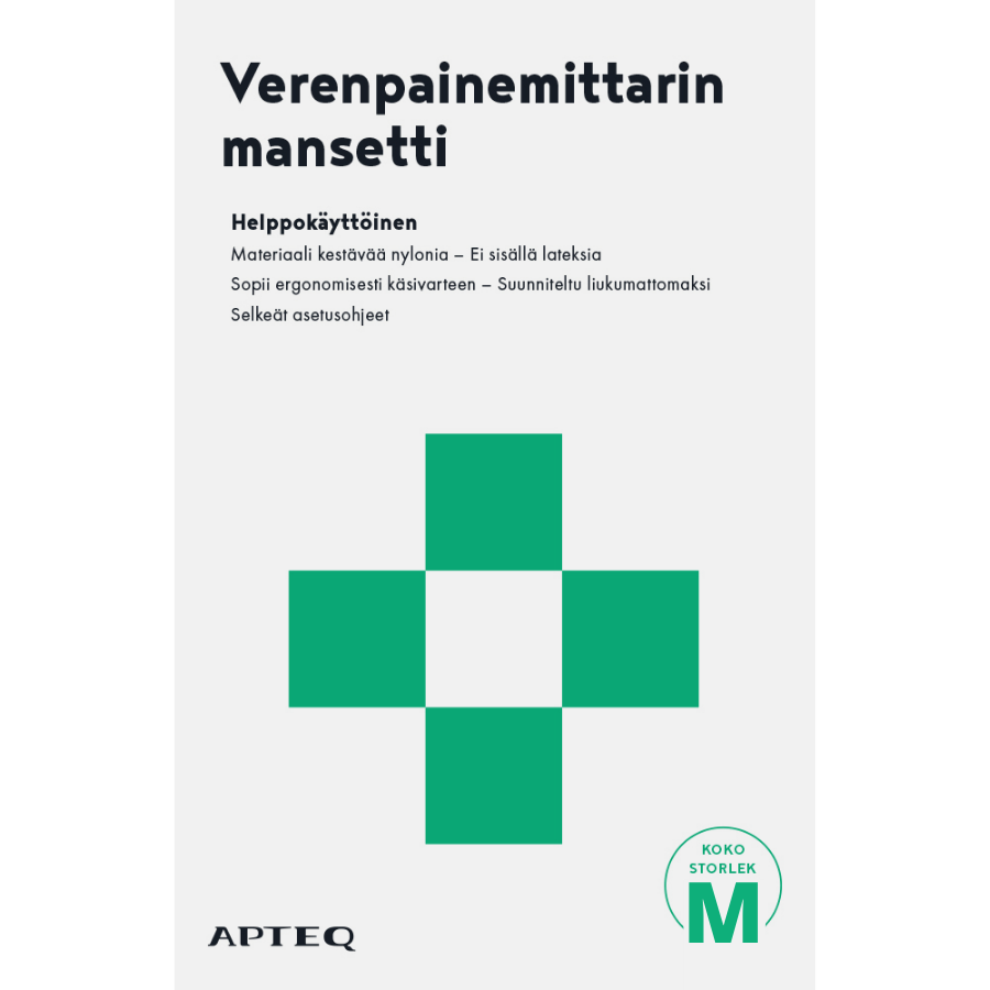 Apteq Verenpainemittarin mansetti -eri kokoja